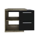 Ver imagem 3 de Armário Gabinete Nexus 65g Contemporâneo Marrom/Carvalho/Preto Ônix