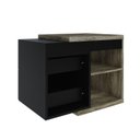 Ver imagem 2 de Armário Gabinete Nexus 65g Contemporâneo Marrom/Carvalho/Preto Ônix