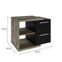 Ver imagem 4 de Armário Gabinete Nexus 65g Contemporâneo Marrom/Carvalho/Preto Ônix