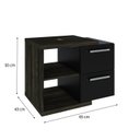 Ver imagem 4 de Armário Gabinete Nexus 65g Contemporâneo Marrom/Carvalho Dark/Preto Ônix