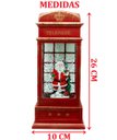 Ver imagem 6 de Cabine Telefone Inglês Papai Noel Natal Musical Leds de 26cm