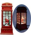 Ver imagem 3 de Cabine Telefone Inglês Papai Noel Natal Musical Leds de 26cm