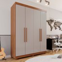 Ver imagem 2 de Guarda-roupa Solteiro 4 Portas 3 Gavetas Roma Espresso Móveis