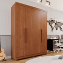 Ver imagem 1 de Guarda-Roupa Solteiro 4 Portas 3 Gavetas Roma Espresso Móveis Marrom/Cinamomo
