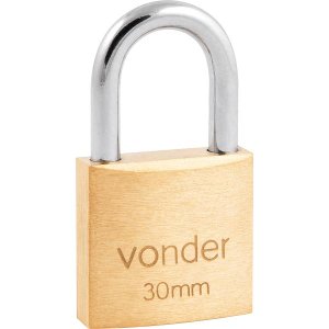 Cadeado latão 30mm haste normal - Vonder