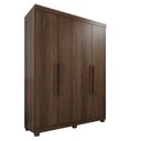 Ver imagem 4 de Guarda-roupa Solteiro 4 Portas 3 Gavetas Roma Espresso Móveis