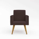 Ver imagem 2 de Cadeira Estofada Poltrona para Sala Quarto – Balaqui Decor Cor:Marrom