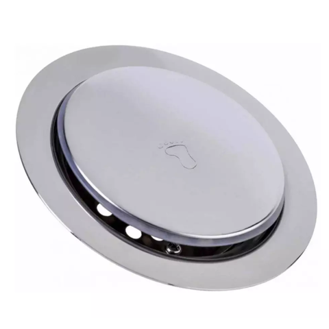 Ralo Click Inteligente 10x10 Cm Redondo Aço Inox Banheiro Cozinha Sacada