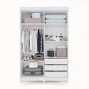 Ver imagem 3 de Guarda-roupa Solteiro 4 Portas 3 Gavetas Roma Espresso Móveis