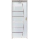 Ver imagem 1 de Kit Porta de Madeira Frisada Lado Direito 210x80cm Branco Allo Esquadrias