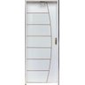 Kit Porta de Madeira Frisada Lado Direito 210x80cm Branco Allo Esquadrias - 1
