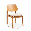 Ver imagem 4 de Kit 4 Cadeiras Jandaia CabeCasa MadeiraOriginals Bege/Amêndoa