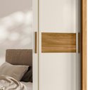 Ver imagem 5 de Guarda Roupa Casal Bahamas Espelho 3 Portas de Correr Freijó Off White Moval