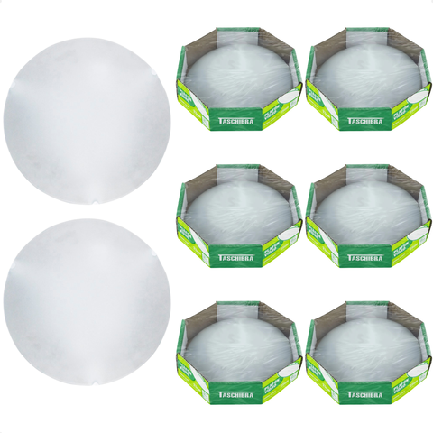 Kit 8 Plafon Taschibra Jurerê 30cm Redondo Branco E27 Bivolt