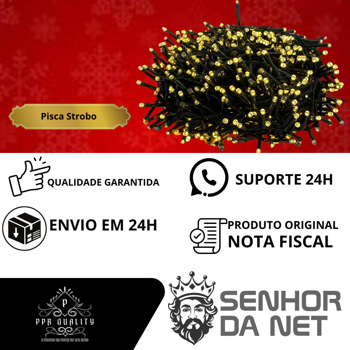 Pisca Natal Led Strobo 20 Metros 900 Leds Cordão Prova D'água - 6