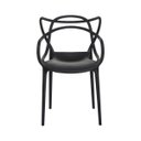 Ver imagem 4 de Kit 8 Cadeiras Polipropileno Allegra Preta La Mobilia: Design para Sala de Jantar