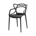 Ver imagem 3 de Kit 8 Cadeiras Polipropileno Allegra Preta La Mobilia: Design para Sala de Jantar