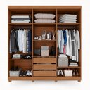Ver imagem 3 de Guarda-Roupa Casal Casal 6 Portas 3 Gavetas Roma Espresso Móveis Marrom/Cinamomo/Off White
