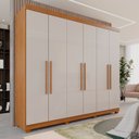Ver imagem 1 de Guarda-Roupa Casal Casal 6 Portas 3 Gavetas Roma Espresso Móveis Marrom/Cinamomo/Off White