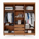 Ver imagem 3 de Guarda-Roupa Casal Casal 6 Portas 3 Gavetas Roma Espresso Móveis