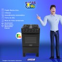 Ver imagem 2 de Fogao 4b Realce Ares Glass Glass Mesa Vidro C/ Ac - 26000