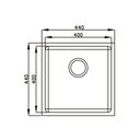 Ver imagem 2 de Cuba de Inox Acetinado Premium 30531 440x440x200 Ghelplus