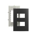 Ver imagem 1 de Placa com Suporte Margirius Sleek Colors 4x2 para 2 Módulos Horizontais Distanciados Grafite