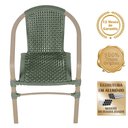 Ver imagem 3 de Jogo 2 Cadeiras Corda Nautica Floripa e Mesa Tampo Ripado Aluminio Roma 1,00 M Varanda Jardim Area