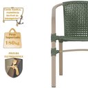 Ver imagem 4 de Jogo 2 Cadeiras Corda Nautica Floripa e Mesa Tampo Ripado Aluminio Roma 1,00 M Varanda Jardim Area