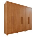Ver imagem 4 de Guarda-Roupa Casal Casal 6 Portas 3 Gavetas Roma Espresso Móveis Marrom/Cinamomo