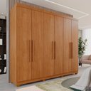 Ver imagem 1 de Guarda-Roupa Casal Casal 6 Portas 3 Gavetas Roma Espresso Móveis Marrom/Cinamomo