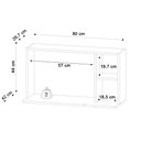 Ver imagem 3 de Suporte Microondas com 2 Nichos em Mdp Suspenso Zain 80cm Branco M12 - D'Rossi