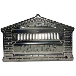 Caixa de Correios Tijolinho Toda em Inox Grande 20x25x12cm Cromado - 1