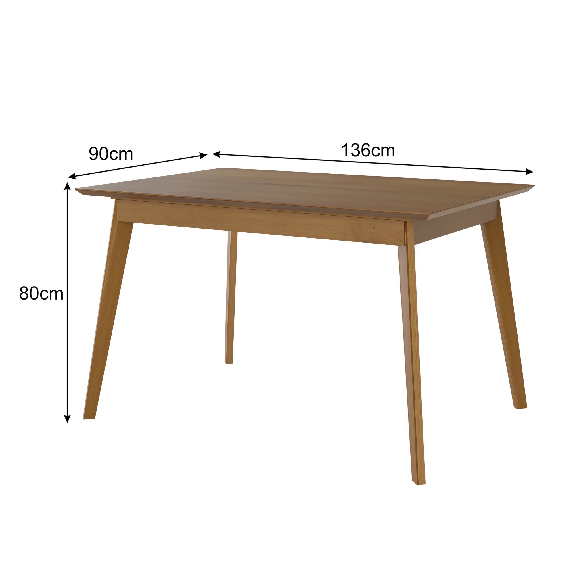 Mesa de Jantar Olive 4 Lugares 136cm Babus - Imbuia / Imbuia - 2