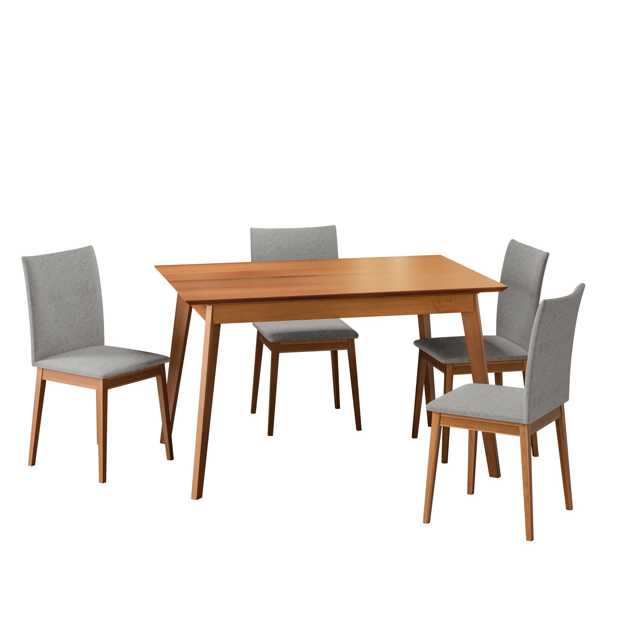 Mesa de Jantar Olive 4 Lugares 136cm Babus - Imbuia / Imbuia - 4