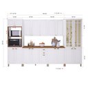 Ver imagem 4 de Cozinha Americana Modulada Torre Quente Cristaleira com Vidro Reflecta com Tampo Completa 6 Peças  Paris