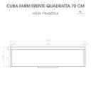 Ver mais imagens de Cuba Cozinha Farm Sink Quadratta 70 cm Estilo Fazenda Avental