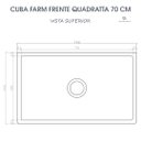 Ver imagem 6 de Cuba Cozinha Farm Sink Quadratta 70 Cm Estilo Fazenda Avental