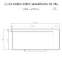 Ver imagem 7 de Cuba Cozinha Farm Sink Quadratta 70 Cm Estilo Fazenda Avental
