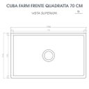 Ver imagem 5 de Cuba Cozinha Farm Sink Quadratta 70 cm Estilo Fazenda Avental