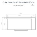 Ver imagem 6 de Cuba Cozinha Farm Sink Quadratta 70 cm Estilo Fazenda Avental