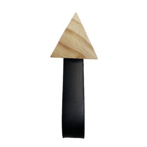 Pendurador Gancho Multiuso Pinus Corino Preto 7x7x7 cm Triangulo