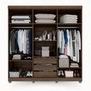 Ver imagem 3 de Guarda-Roupa Casal Casal 6 Portas 3 Gavetas Roma Espresso Móveis