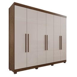 Guarda-Roupa Casal Casal 6 Portas 3 Gavetas Roma Espresso Móveis - 4