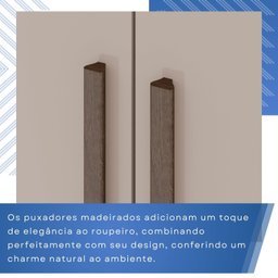 Guarda-Roupa Casal Casal 6 Portas 3 Gavetas Roma Espresso Móveis - 8