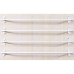 Kit 4 Araras Para Roupa de Parede de 1,20m Branca - 3