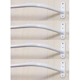 Kit 4 Araras Para Roupa de Parede de 1,20m Branca - 4