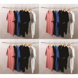 Kit 4 Araras Para Roupa de Parede de 1,20m Branca - 2