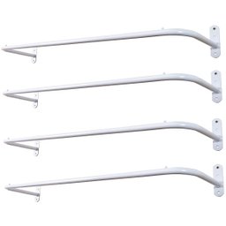 Kit 4 Araras Para Roupa de Parede de 1,20m Branca - 1