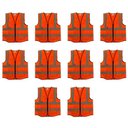 Ver imagem 1 de Colete Faixa Sinalizador Refletivo Epi Blusao Fluorescente Kit 10 Unidades Segurança do Trabalho Obr